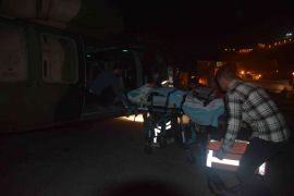 Hamile kadın askeri helikopterle hastaneye kaldırıldı